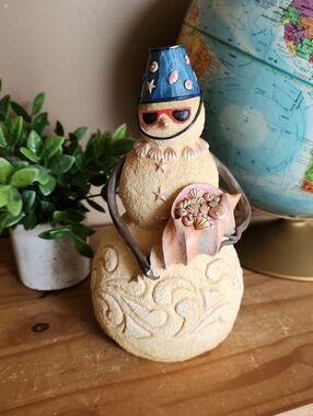 Jim Shore Heartwood Creek Collection rare  beach snowman